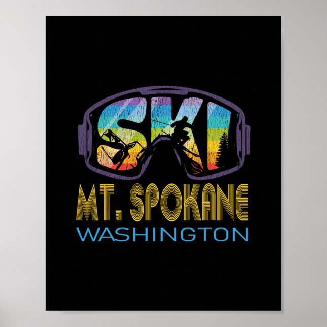 Skida Mt Spokane Washington Skid Semester  Poster (Framsidan)