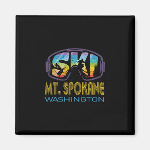 Skida Mt Spokane Washington skidresa Magnet