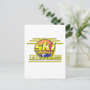 Skida Norge Lillehammer 80-tals vibe Vykort