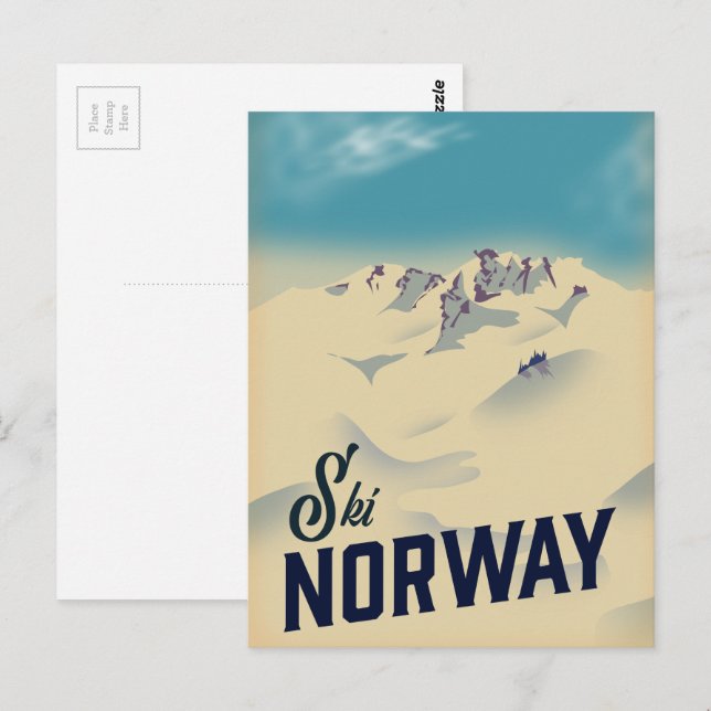 Skida Norge Vykort (Fram/baksida)