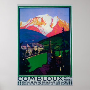 Skida på Combloux den befordrings- affischen Poster