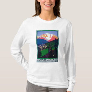 Skida på Combloux den befordrings- affischen T Shirt