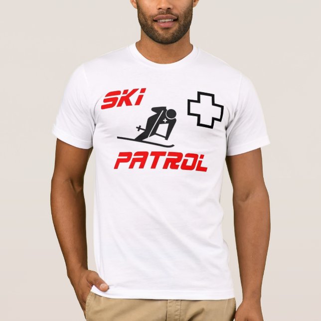 Skida patrullen - "skieren ", t shirt (Framsida)
