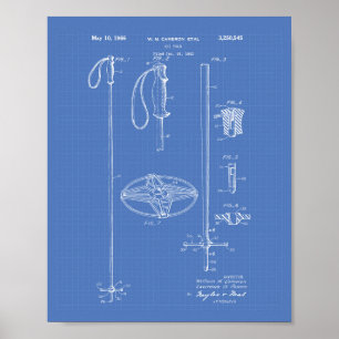 Skida Pole 1966 den patenterade konstritningen Poster