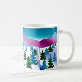 Skida sluttar konst på klassikerkaffemuggen kaffemugg
