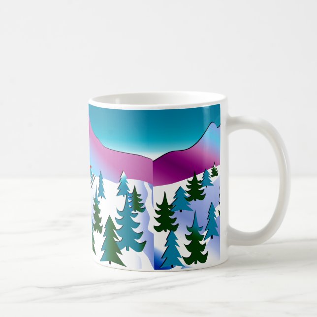 Skida sluttar konst på klassikerkaffemuggen kaffemugg (Höger)