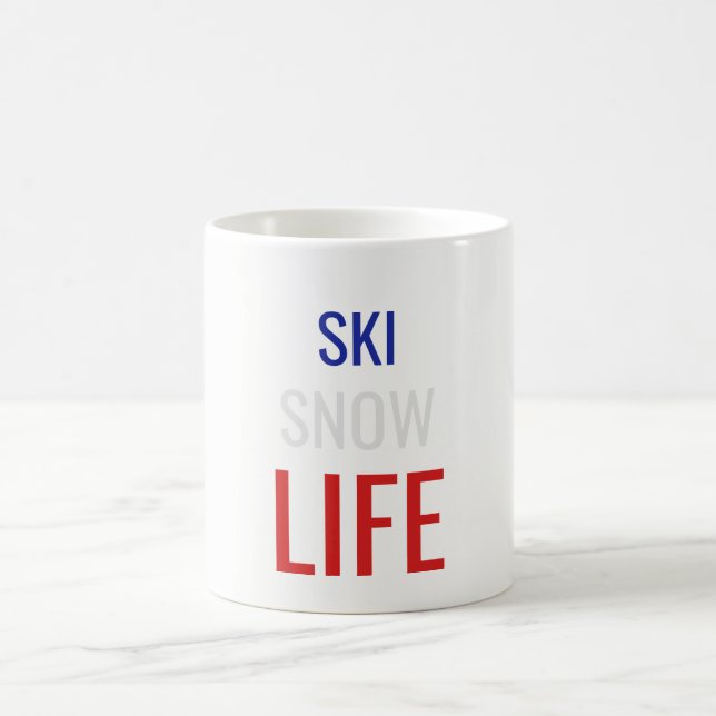 Skida snö, liv kaffemugg (Center)