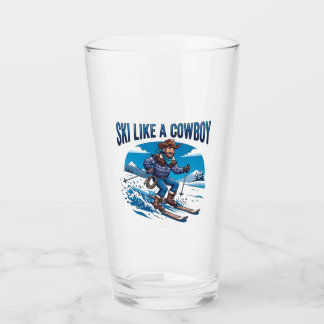 Skida som en cowboy Vintersportdesign Glaskopp