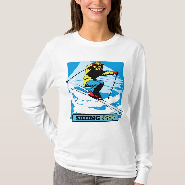 Skida stenar! tee shirt (Framsida)