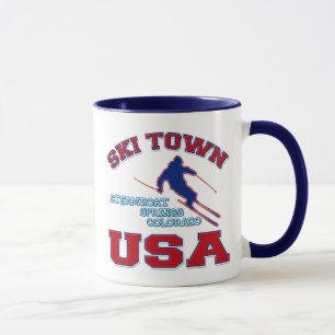 Skida townen USA, Steamboat Springs, Colorado Mugg