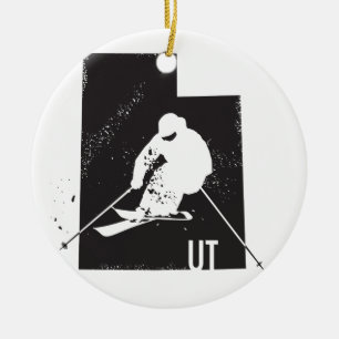 Skida Utah Julgransprydnad Keramik