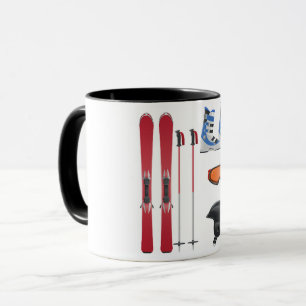 Skida utrustningmuggen mugg