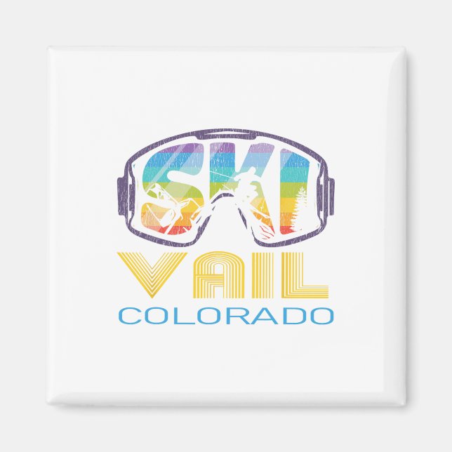 Skida Vail Colorado skidresa  Magnet (Framsidan)