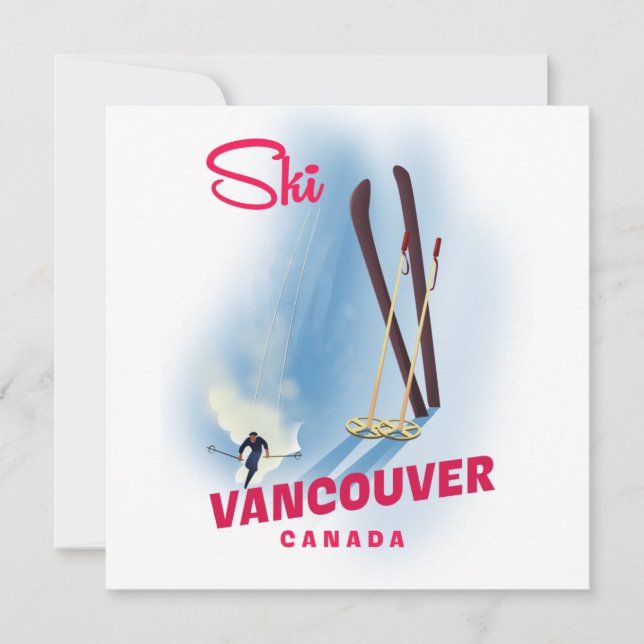 Skida Vancouver Kanada Magnet (Framsida)