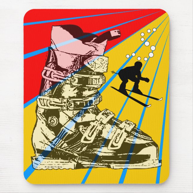 Skida vintersporten Mousepad skidar kängan Musmatta (Framsidan)