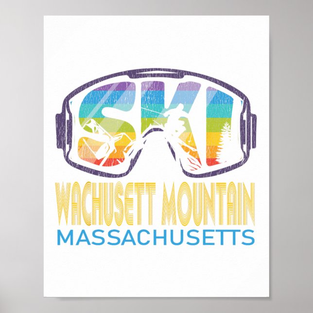 Skida Wachusett Mountain Machusetts skidresa  Poster (Framsidan)