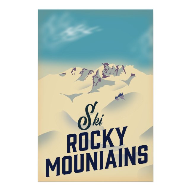 Skidåk Rocky Mountains USA Fototryck (Framsidan)
