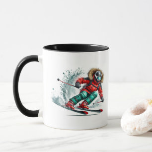 Skidåkare mugg