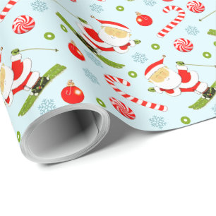 Skidåkare Skidåkning Present Julklapp Presentpapper
