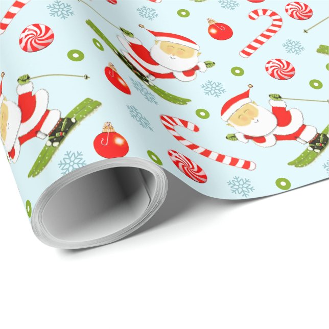 Skidåkare Skidåkning Present Julklapp Presentpapper (Rullad Hörn)