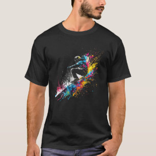 Skidåkare Splash Fristil Skidåkning Skidåkning Fre T Shirt