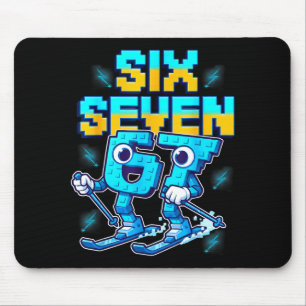 Skidåkning 67 Six Seven Meme Brainrot Rollig 6 7 B Musmatta