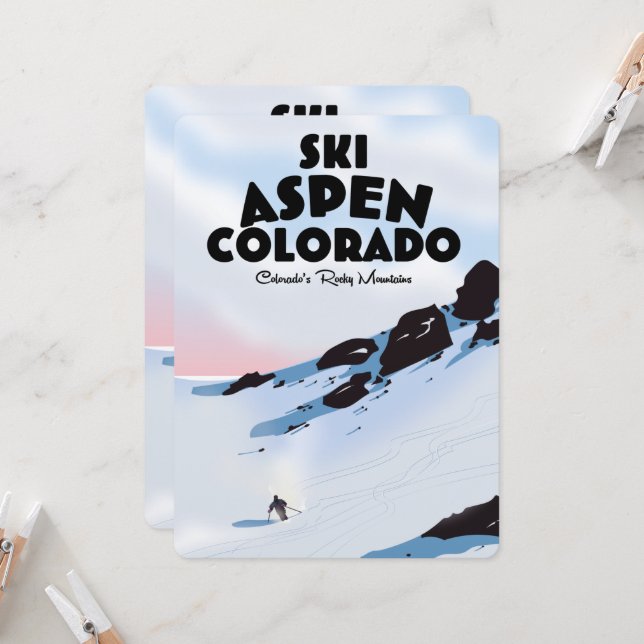 Skidåkning Aspen Colorado (Fram/Back In Situ)