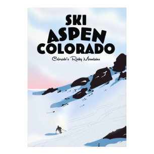 Skidåkning Aspen Colorado Fototryck