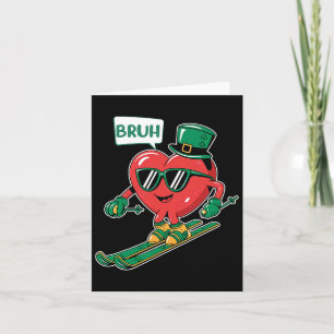 Skidåkning Bruh Alla hjärtans dag Patrick Shamrock Kort