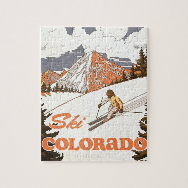 Skidåkning Colorado Pussel (Vertikal)