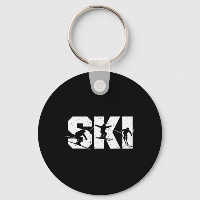 Skidåkning Freestyle Skidlag Rolig Extrem Vinter S Nyckelring (Framsida)