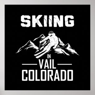 Skidåkning i Vail Colorado Poster