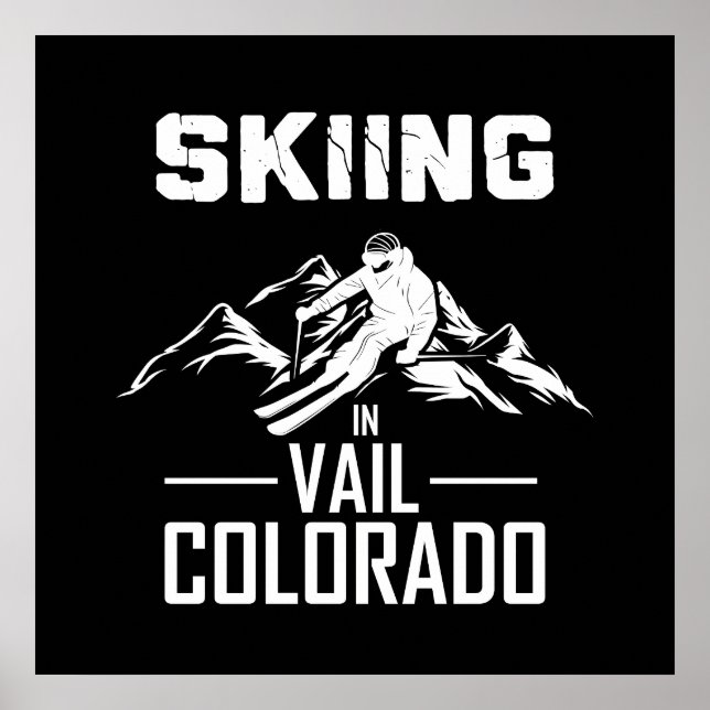 Skidåkning i Vail Colorado Poster (Framsidan)