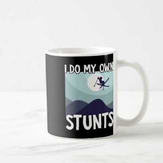 Skidåkning Jag Gör Mina Egna Stunts Skidåkare Vint Kaffemugg