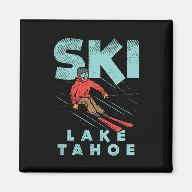 Skidåkning Lake Tahoe Magnet (Framsidan)