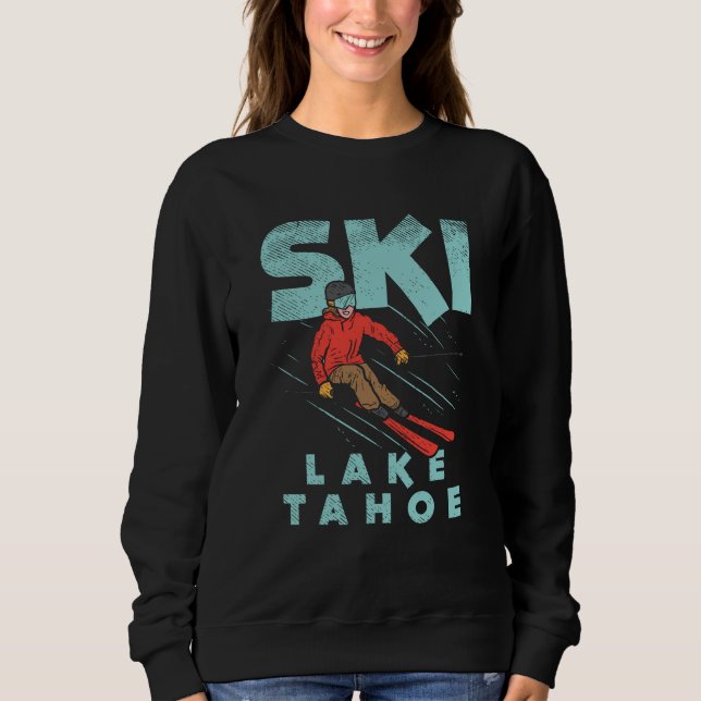 Skidåkning Lake Tahoe T Shirt (Framsida)
