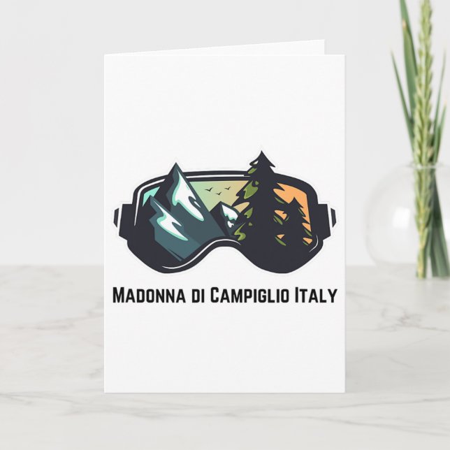 Skidåkning Madonna Di Campiglio Italien Berg Skidå Kort (Framsida)