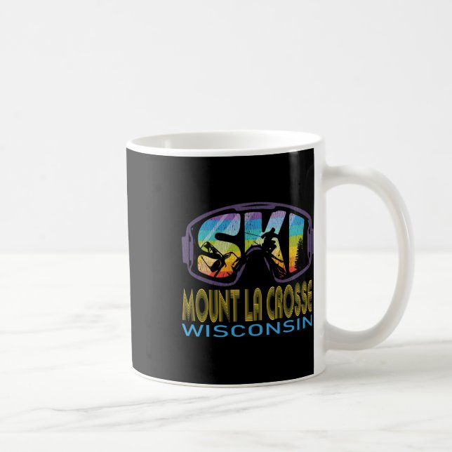 Skidåkning Mount La Crosse Wisconsin Semester  Kaffemugg (Höger)