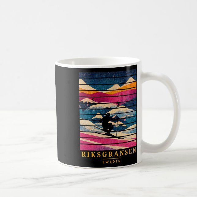 Skidåkning Och Apres Ski - Vintersporter Riksgrans Kaffemugg (Höger)
