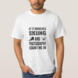 Skidåkning och Fotografi - Present till sportfotog T Shirt