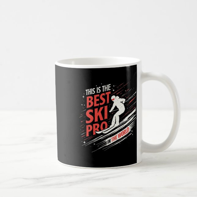Skidåkning Professionell Berg Snösport Kaffemugg (Höger)