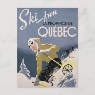 Skidåkning Québec Vykort