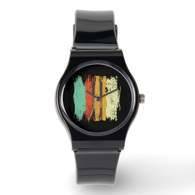 Skidåkning Retro Skidor Armbandsur (Framsida)