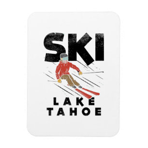 Skidåkning - Skid Lake Tahoe Magnet