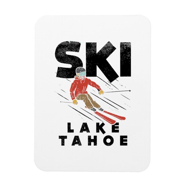 Skidåkning - Skid Lake Tahoe Magnet (Vertikal)