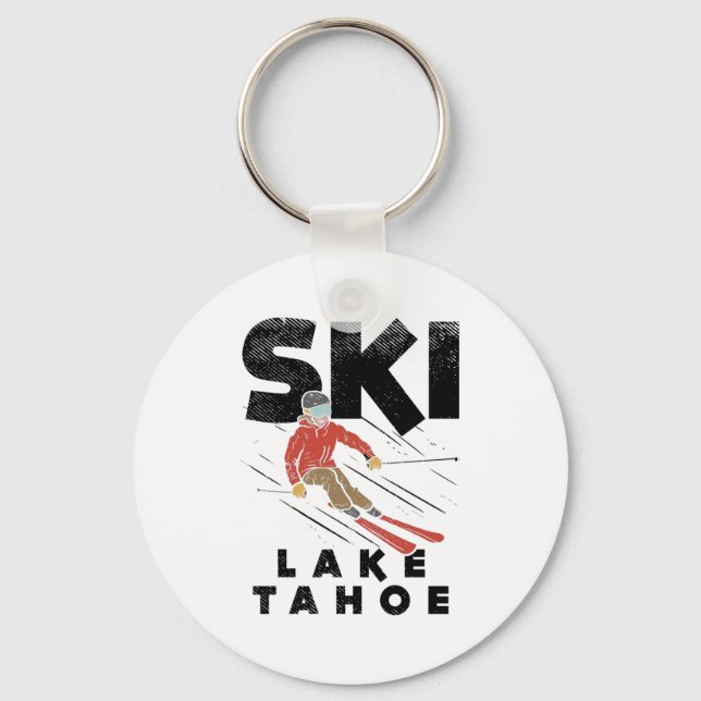Skidåkning - Skid Lake Tahoe Nyckelring (Framsida)