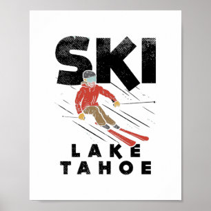 Skidåkning - Skid Lake Tahoe Poster