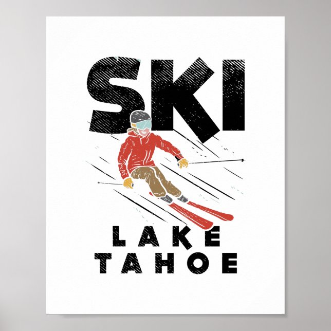 Skidåkning - Skid Lake Tahoe Poster (Framsidan)