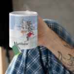 Skidåkning Skidåkare Snö Personlig Akvarell Namn Kaffemugg<br><div class="desc">Den här designen kan vara personlig i det område som tillhandahålls genom att ändra fotot och/eller text. Du kan också anpassa den genom att klicka på Anpassa den här mallen och sedan välja klicka för att anpassa ytterligare alternativ och ta bort eller ändra färg i bakgrunden, lägga till text, ändra...</div>