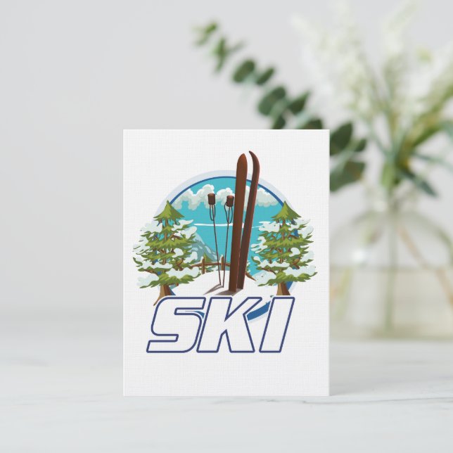 Skidåkning, skidplogotyp. (Stående Fram)